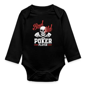 Poker Player Poker Player Poker Gift - Organic Longsleeve Baby Bodysuit - black - Front