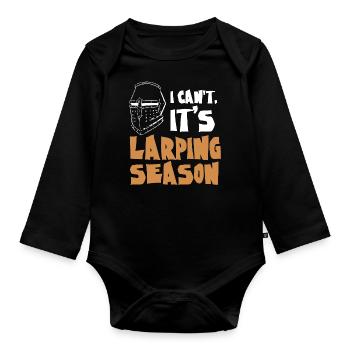 Larp, live-action role-playing game - Organic Longsleeve Baby Bodysuit - black - Front