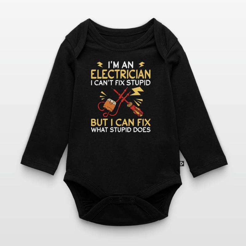 Electrician Electronics Technician Electrical Engineer Organic Longsleeve Baby Bodysuit