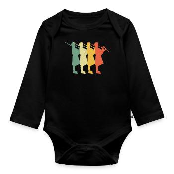 Cornemuse Cornemuse Cornemuse - Body Bébé bio manches longues - noir - Devant