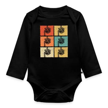 Cornemuse Cornemuse Cornemuse - Body Bébé bio manches longues - noir - Devant