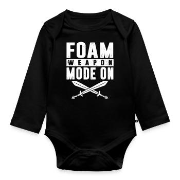 Larp, Larping, Role Play - Organic Longsleeve Baby Bodysuit - black - Front