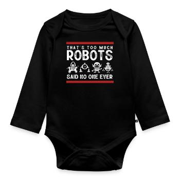 Robotics, Robotics Engineer - Organic Longsleeve Baby Bodysuit - black - Front