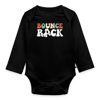 Skating, roller skating - Organic Longsleeve Baby Bodysuit - black - Front
