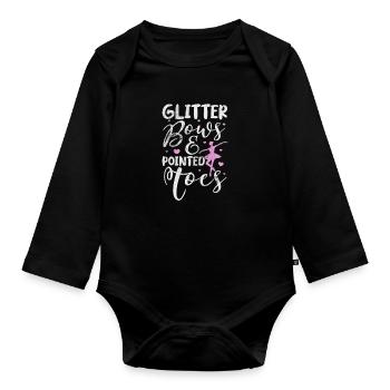 Ballet - Body Bébé bio manches longues - noir - Devant