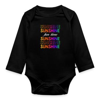 Sunshine - Organic Longsleeve Baby Bodysuit - black - Front
