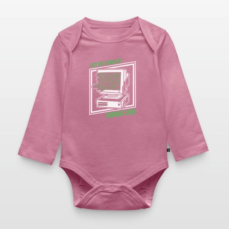 Entwickler Coder Programmierer Herz Baby Bio-Langarm-Body