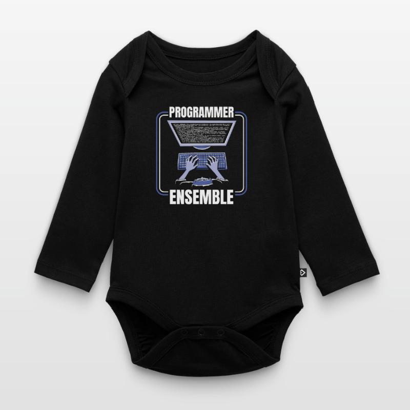 Développeur Coder Programmeur Ensemble Body Bébé bio manches longues