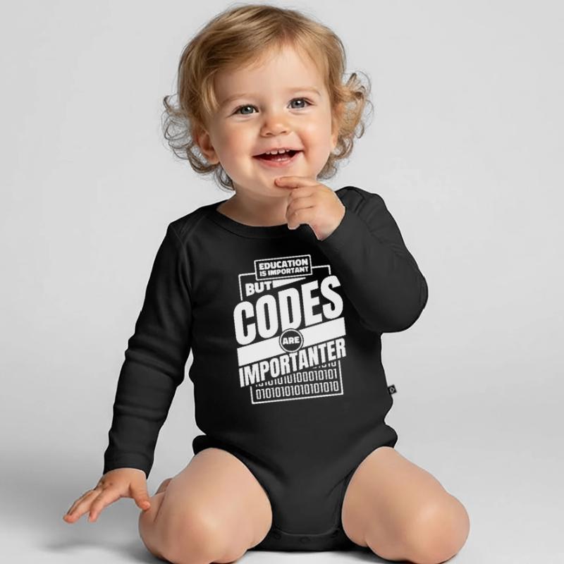 Développeur Coder Programmeur Drôle Body Bébé bio manches longues