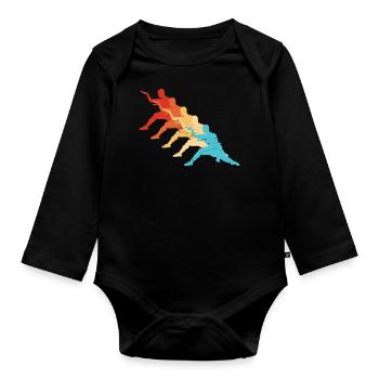 Martial Arts Wushu Kungfu Women Kung Fu Men - Organic Longsleeve Baby Bodysuit - black - Front
