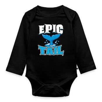 Epic Tail - Whale - Baby Bio-Langarm-Body - Schwarz - Vorne