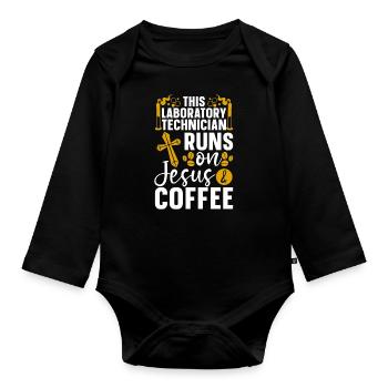 Laboratory Laboratory Technician Science Chemistry Gift - Organic Longsleeve Baby Bodysuit - black - Front