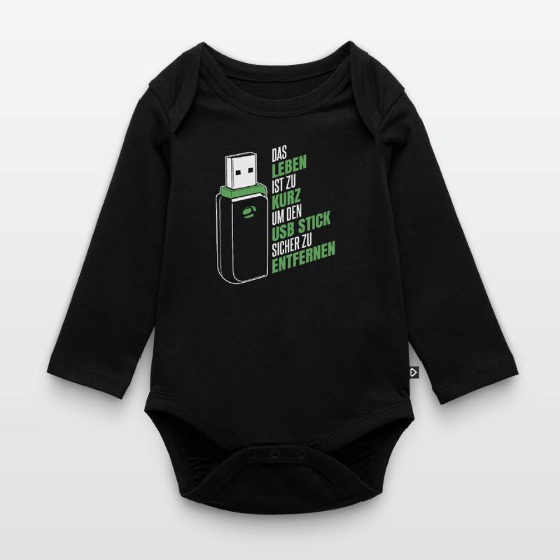 Entwickler Coder Programmierer USB Baby Bio-Langarm-Body
