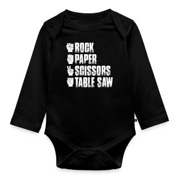 Carpenter Carpenter Wood Craft Tool Building - Organic Longsleeve Baby Bodysuit - black - Front