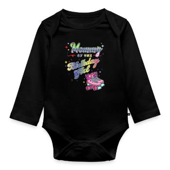 Inline Skater - Baby Bio-Langarm-Body - Schwarz - Vorne