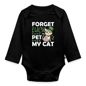 Oubliez le bonheur Pet My Cat Animal St. Patrick’s - Body Bébé bio manches longues - noir - Devant