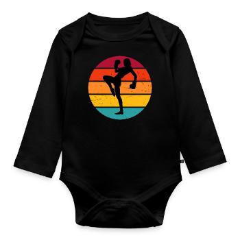 Kickboxing Hommes Kickboxing Boxe Kickboxing Kickboxing - Body Bébé bio manches longues - noir - Devant