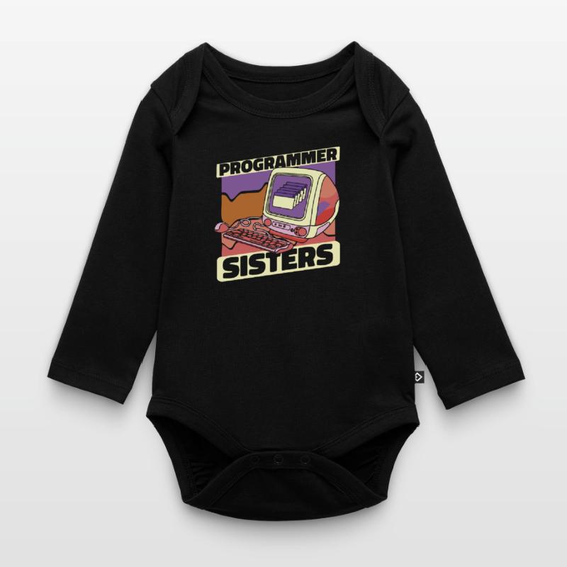 Développeur Coder Programmeur Sœur Body Bébé bio manches longues