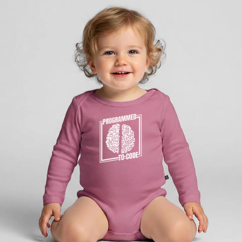 Developer Coder Programmer Funny Organic Longsleeve Baby Bodysuit