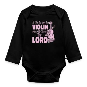 Violoniste Violoniste Jesus Faith - Body Bébé bio manches longues - noir - Devant