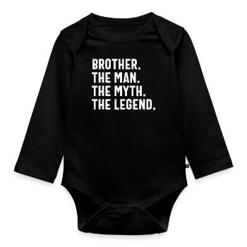 Bruderherz Beste Freunde Bruder Geschenkidee - Baby Bio-Langarm-Body - Schwarz - Vorne