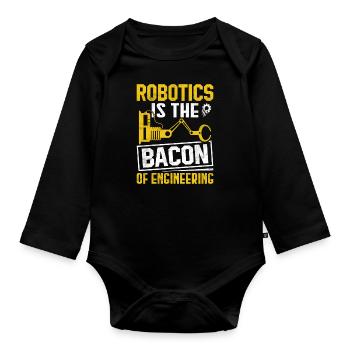 Roboter Programmierer Automatisierungstechniker - Baby Bio-Langarm-Body - Schwarz - Vorne