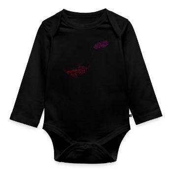 Kitesurf Kiten Kitesurfen Kitesurfing Kitesurfer - Body Bébé bio manches longues - noir - Devant