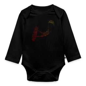 Kite Kitesurfing Kitesurf Kitesurfer Women - Organic Longsleeve Baby Bodysuit - black - Front