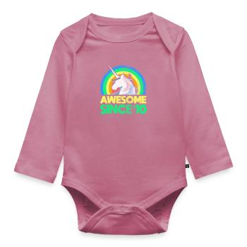 2010 - Organic Longsleeve Baby Bodysuit - mauve - Front