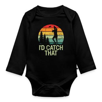 Ultimate Frisbee & Disc Golf Frisbee Design - Baby Bio-Langarm-Body - Schwarz - Vorne