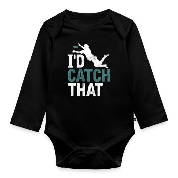 Ultimate Frisbee & Disc Golf Frisbee Design - Baby Bio-Langarm-Body - Schwarz - Vorne
