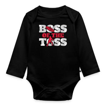 Ultimate Frisbee & Disc Golf Frisbee Design - Baby Bio-Langarm-Body - Schwarz - Vorne