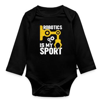 Roboter Programmierer Automatisierungstechniker - Baby Bio-Langarm-Body - Schwarz - Vorne