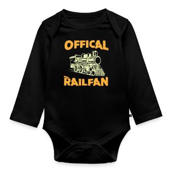 Échelle de chemin de fer, Railfan de chemin de fer - Body Bébé bio manches longues - noir - Devant