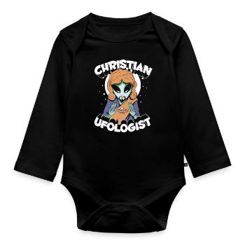 Christ Christianity Extraterrestrial - Organic Longsleeve Baby Bodysuit - black - Front