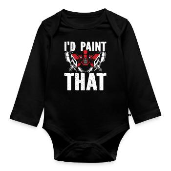 Painter Varnisher - Organic Longsleeve Baby Bodysuit - black - Front