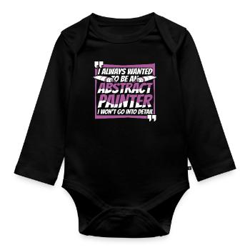 Maler Lackierer Abstrakt - Baby Bio-Langarm-Body - Schwarz - Vorne