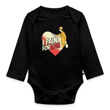Painter Varnisher - Organic Longsleeve Baby Bodysuit - black - Front