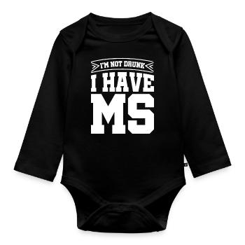 Multiple Sclerosis Awareness - Organic Longsleeve Baby Bodysuit - black - Front