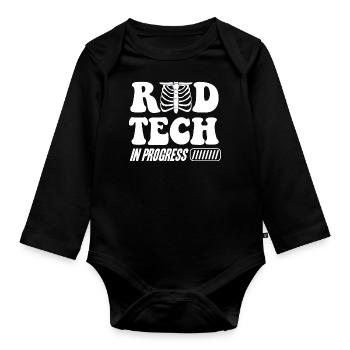 Radiology, radiologist - Organic Longsleeve Baby Bodysuit - black - Front
