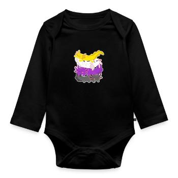 Axolotl - Body Bébé bio manches longues - noir - Devant