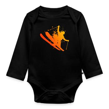 Herren Slopestyle Ski Freestyle Freestyle Ski - Baby Bio-Langarm-Body - Schwarz - Vorne