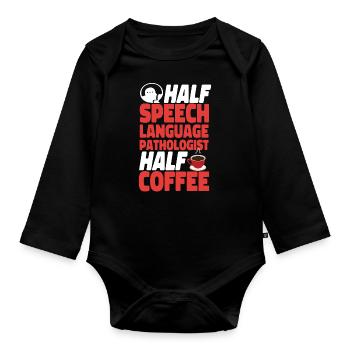 Speech Therapist Therapy Assistant - Organic Longsleeve Baby Bodysuit - black - Front
