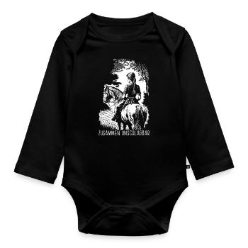 Zusammen Unschlagbar - Baby Bio-Langarm-Body - Schwarz - Vorne