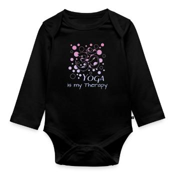 Yoga yoga - Baby Bio-Langarm-Body - Schwarz - Vorne