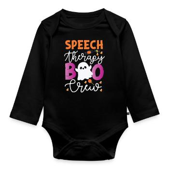Speech Therapist Therapy Assistant - Organic Longsleeve Baby Bodysuit - black - Front