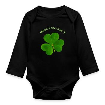WHAT'S THE CRAIC? ST PATRICKS DAY T SHIRTS - Organic Longsleeve Baby Bodysuit - black - Front