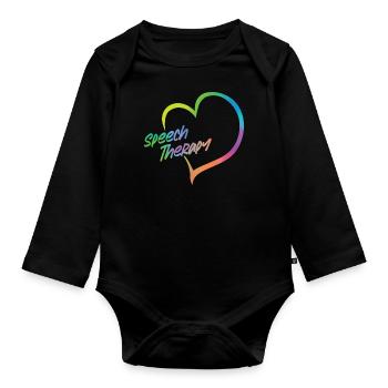 Assistant orthophoniste - Body Bébé bio manches longues - noir - Devant