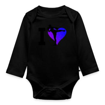 Boxe Thaï Muay Thaï Boxeur Thaï Femmes Hommes - Body Bébé bio manches longues - noir - Devant