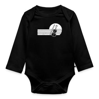 Violon Violoniste Violoniste - Body Bébé bio manches longues - noir - Devant